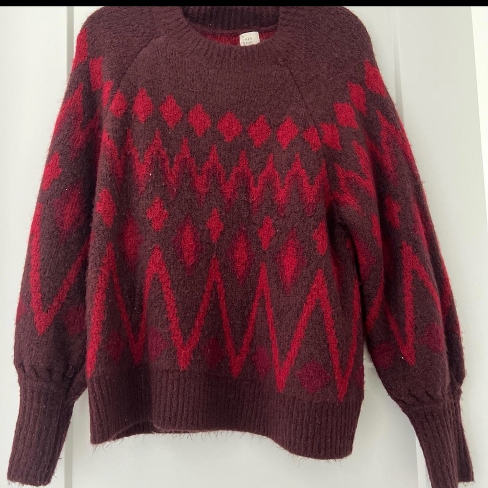 A New Day Deep Red Knit Sweater